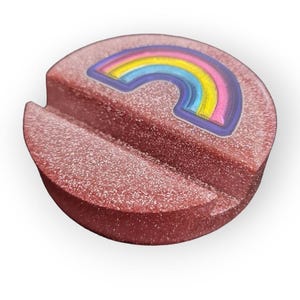 Stand for phone, android, iphone, tablet | home office, tech gift accessory | Barbie pink rainbow