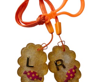 Radiology X-Ray Markers; Metal L & R, Gold glitter resin, Candy detail, Radiographer gift