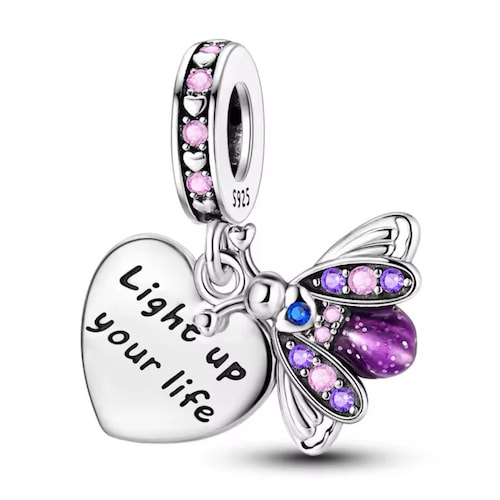 Love Free Kisses & Hugs Dangle Charm S925 Sterling Silver