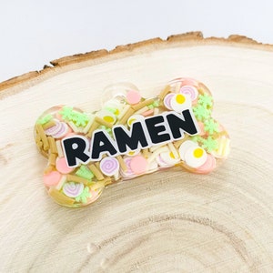 Personalized Ramen Dog Tag Noodle Dog Tags Custom Pet Tag Resin Dog Tag Pet ID Tags Pet Name Tag Cat ID Tag Epoxy Dog Tag