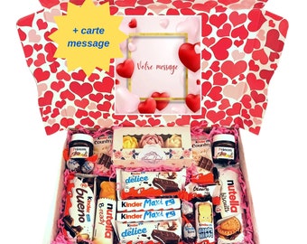 Box Kinder Сadeau chocolat Saint Valentin boîte Anniversaire personnalisé a offrir original Coffret gâteau Original Enfant Fête des mères