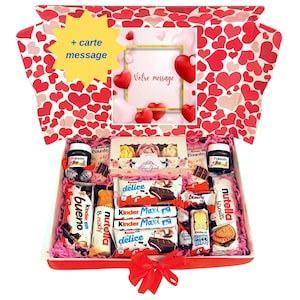Box Kinder Сadeau chocolat Saint Valentin boîte Anniversaire personnalisé a offrir original Coffret gâteau Original Enfant Fête des mères