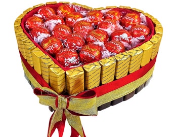 Cadeau chocolat Merci Anniversaire gâteau KINDER Ferrero Rocher Raffaello insolite personnalisé SaintValentin  Coffret Original Femme