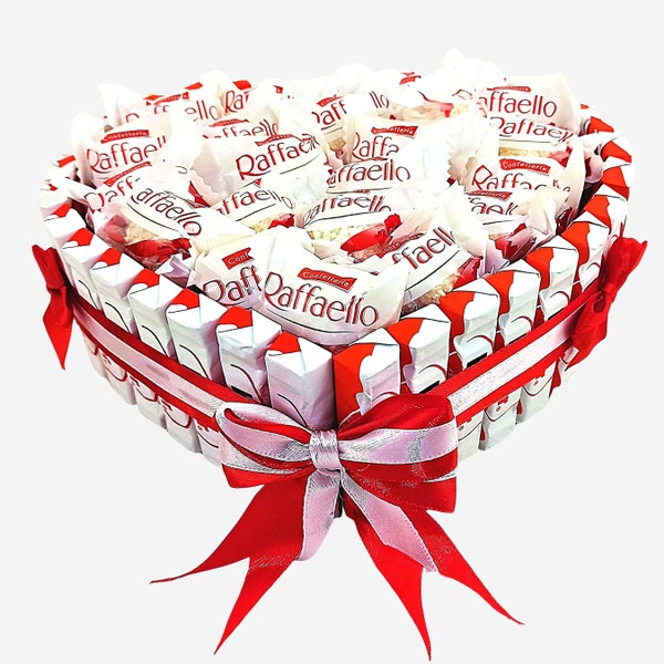 Cadeau chocolat Anniversaire gâteau KINDER Raffaello insolite personnalisé Saint Valentin  Coffret gourmandises Original Femme