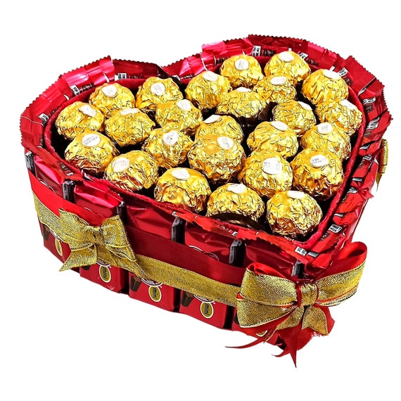Cadeau coffret chocolat Cœur KINDER Anniversaire Noël personnalisé Coffret  Box Bouquet gourmandises idée cadeau Original Femme Enfant Saint Valentin  Paques (XXL 25 cm diamètre) : : Epicerie