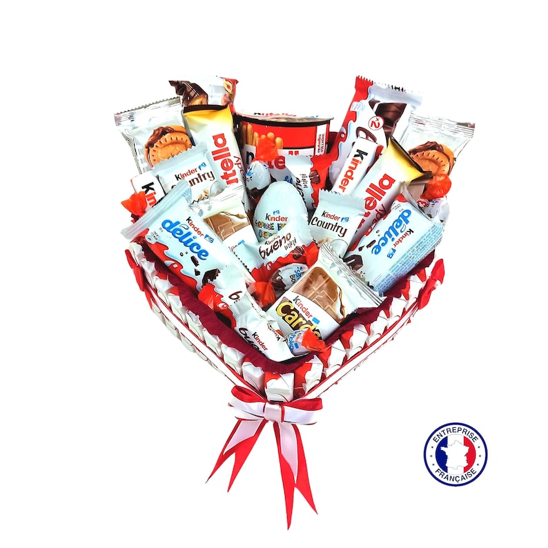 Cadeau Chocolat Anniversaire Box gâteau Kinder personnalisé original Saint Valentin Coffret idée Original Femme Enfant Fête des mères image 2