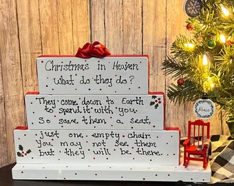 Christmas in Heaven memorial sign, for lost loved ones.