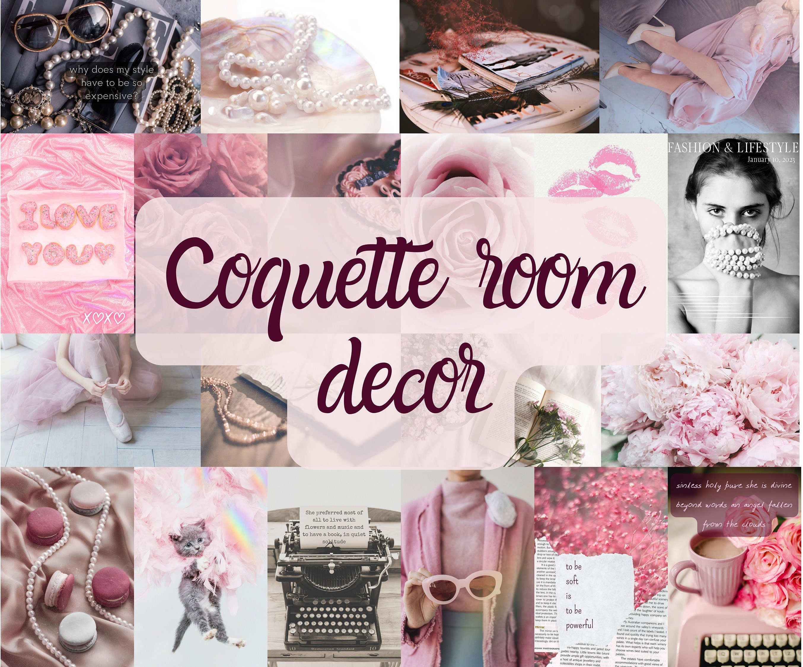 97 Decor Coquette Room Decor - Pink Coquette Posters, Coquette Aesthetic  Room Decor, Vintage Coquette Decor, Coquette Wall Decor, Coquette Photo  Collage Pack Bedroom Pictures (20x25 Free No Framed : : Home