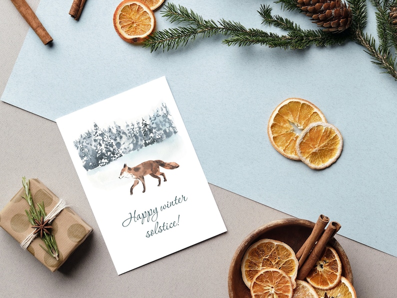Printable Winter Solstice Card for Atheists, Yule Pagan Holiday ...