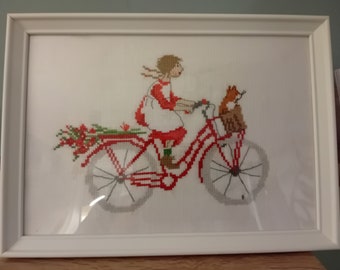 Embroidery picture with frame from Acufactum