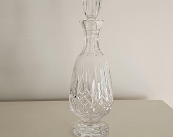 Waterford Crystal Lismore Tall Footed Decanter with Stopper Made in Ireland