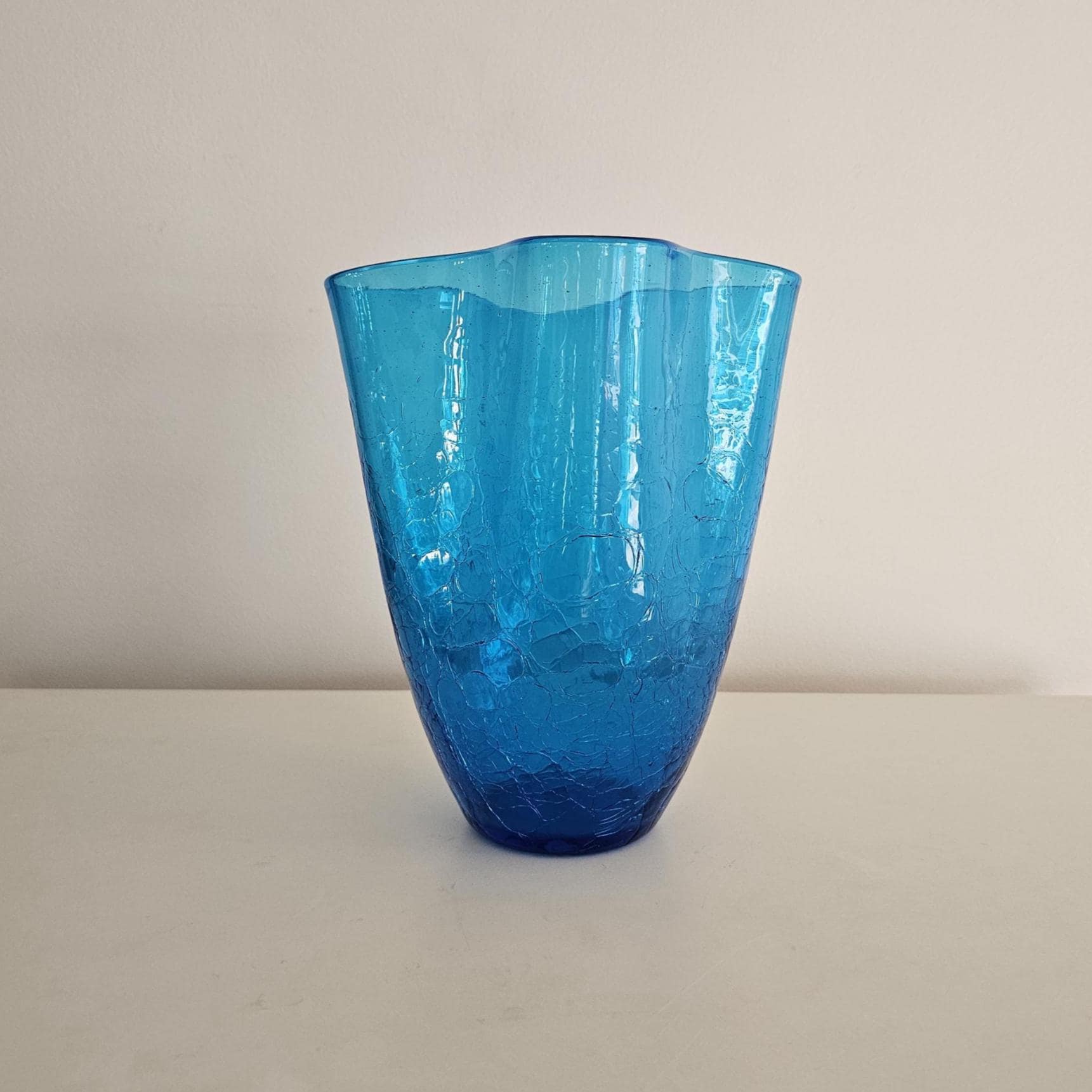 Blenko Crackle Vase - Etsy