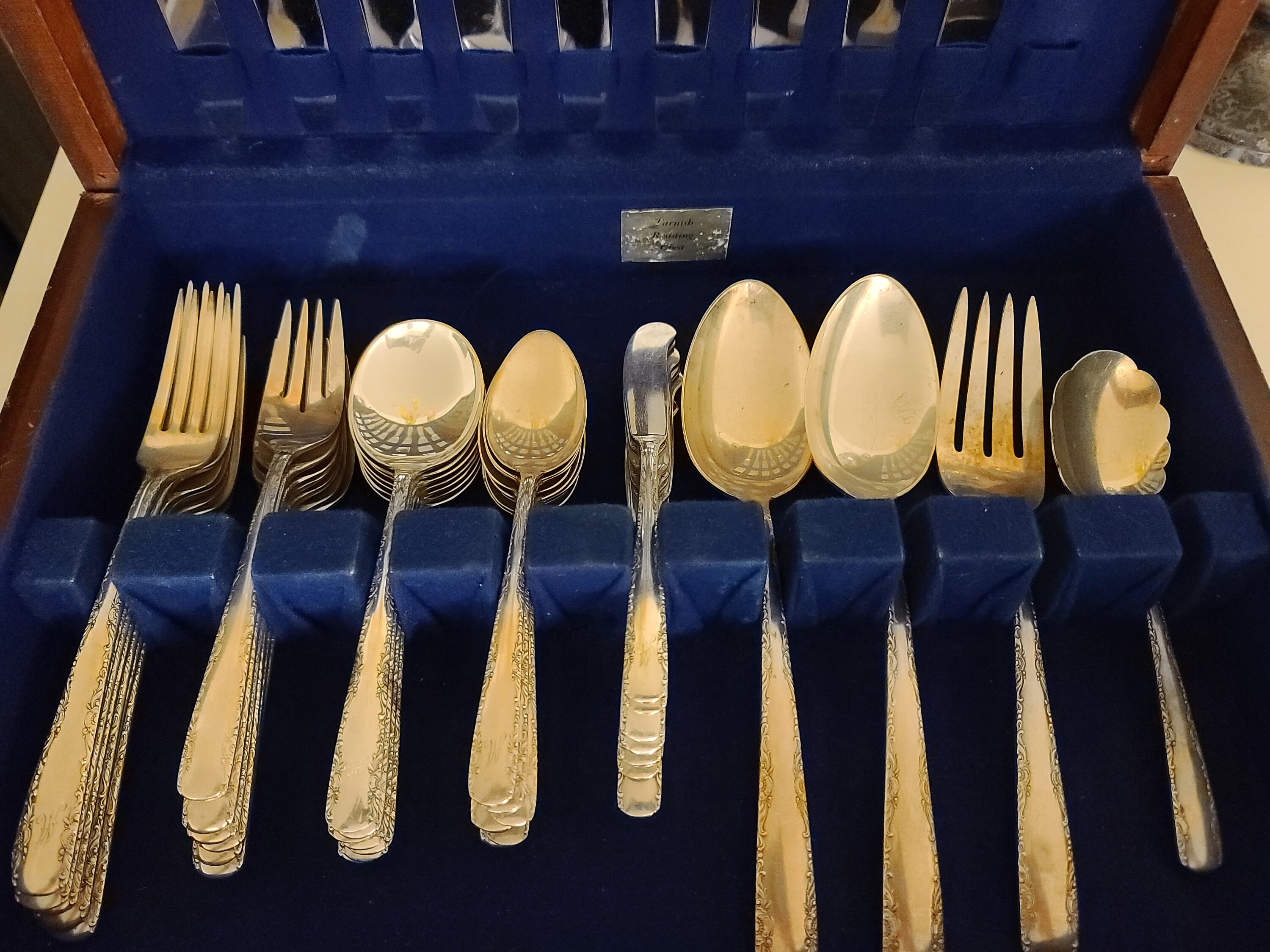 Heirloom Estate Gorham Camellia 1941 Sterling Silver Flatware Silverware Service Set 51 Pcs