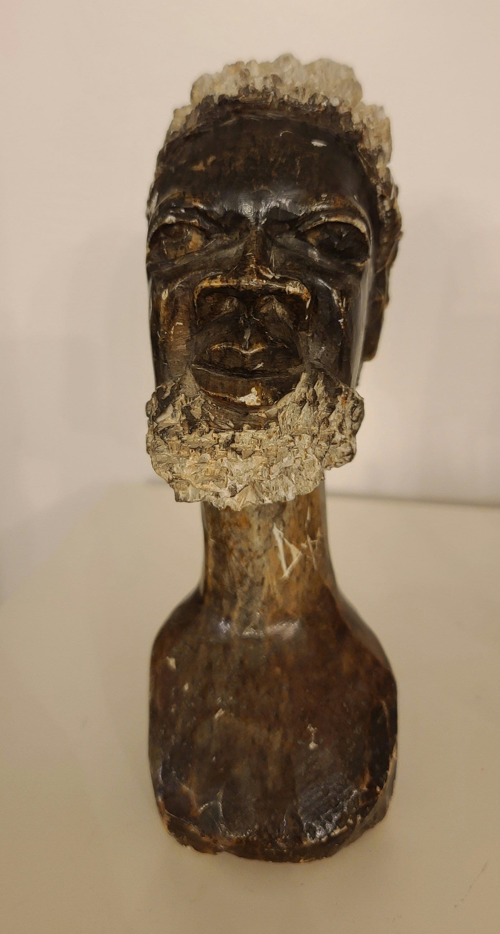 Vintage Hand Carved African Soapstone Bust 8" Tribal Leader - Etsy