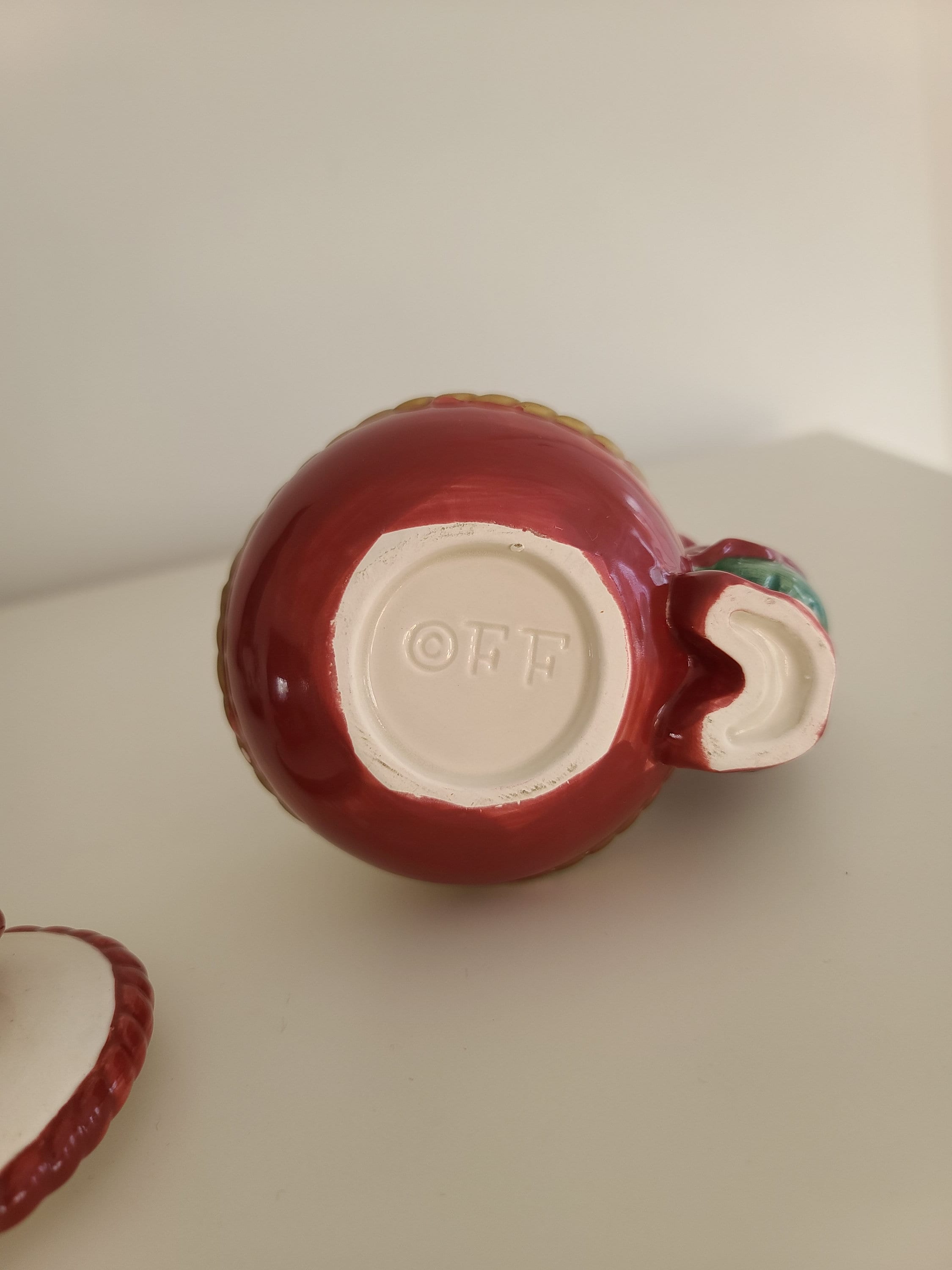 Vintage 1989 Fitz and Floyd Old World Elves Christmas Cream and Sugar