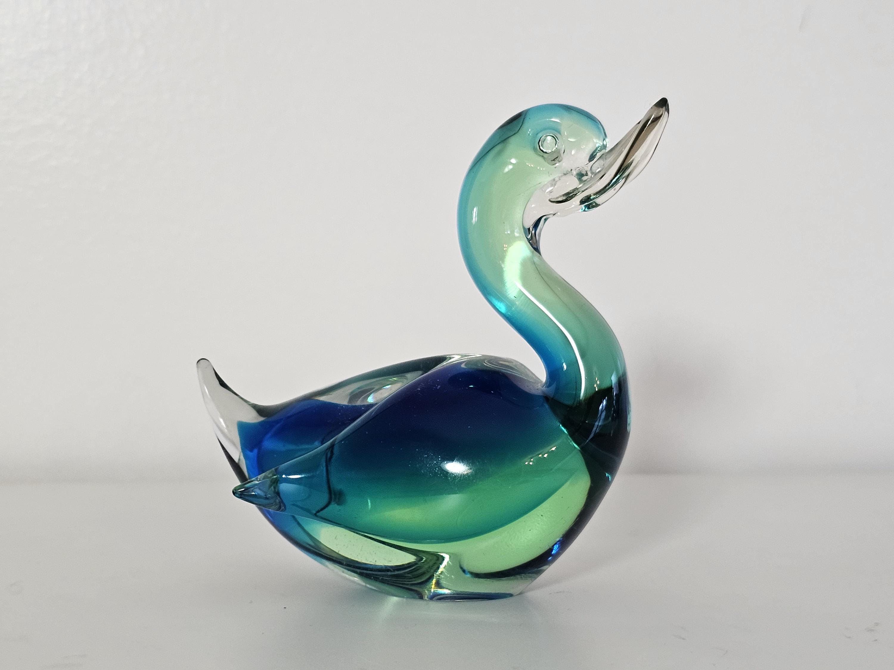 Italian Glass Swan - Etsy