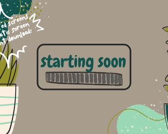 ANIMATED twitch screens | wavy plants cute simple twitch scenes | gamer | lofi | cozy
