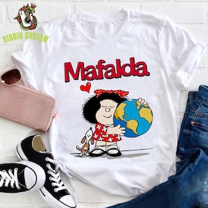 Camiseta de maestra de español con dibujo animado de Mafalda, camiseta de maestra de español, camiseta de vida de maestra, camiseta de maestra, regalo para maestra