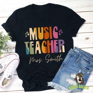 Personalized Music Teacher T-Shirt, Music Shirt, Music Teacher Shirt, Teacher Life Shirt, Teacher Shirt, Gift For Teacher