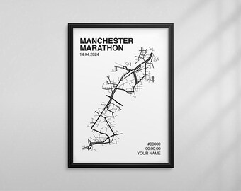 Manchester Marathon-digitale afdruk