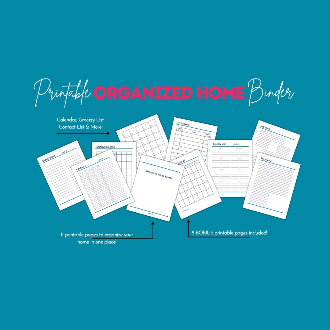 Organized Home Binder Printables - Etsy