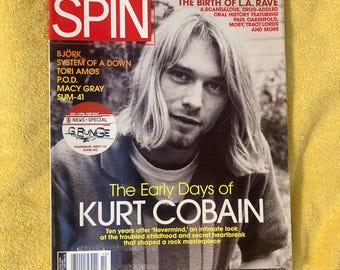 Vintage Spin Magazine – October 2001 – Kurt Cobain Cover & Music Culture