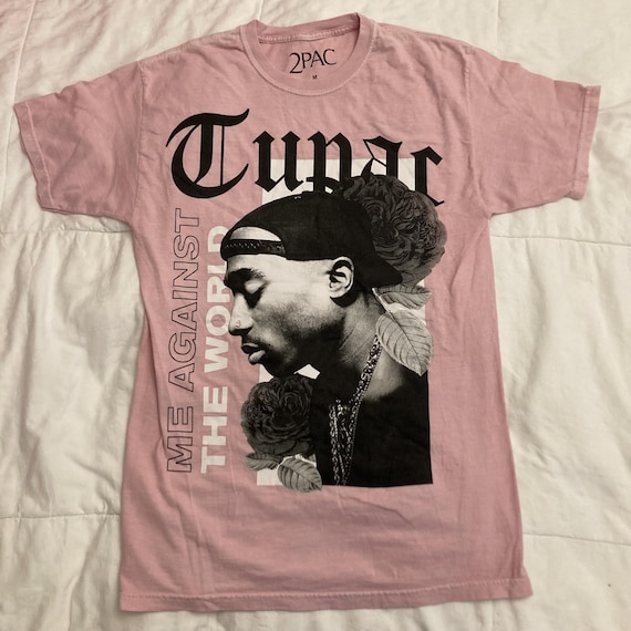 Tupac Shakur T-shirt • Pink Graphic Tee • Size Medium • Official
