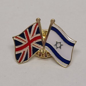 United Kingdom supports Israel lapel pin