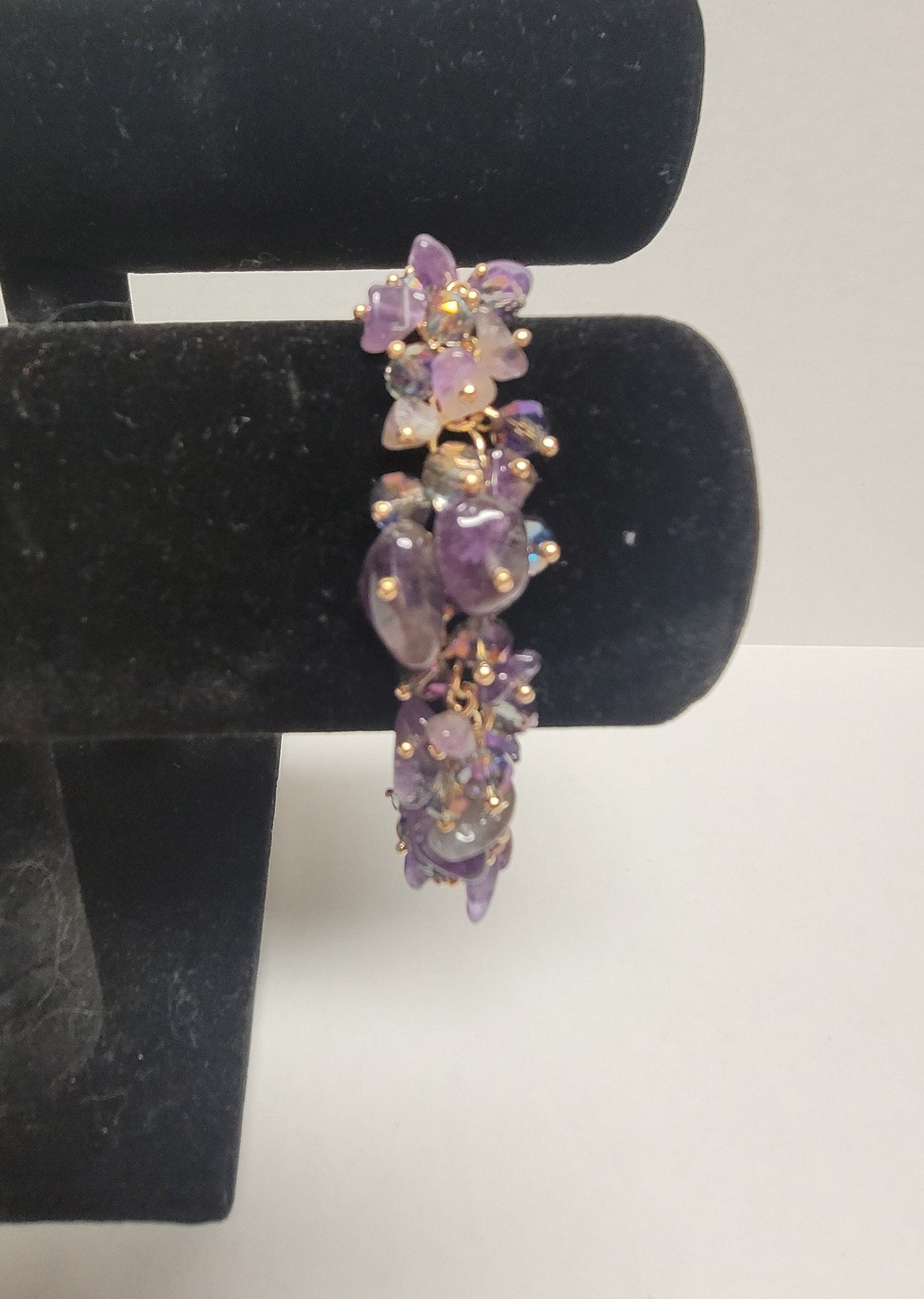 Königin Esther es Stärke Amethyst und Gold Armband