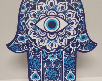 Hamsa with evil eye wall hanging