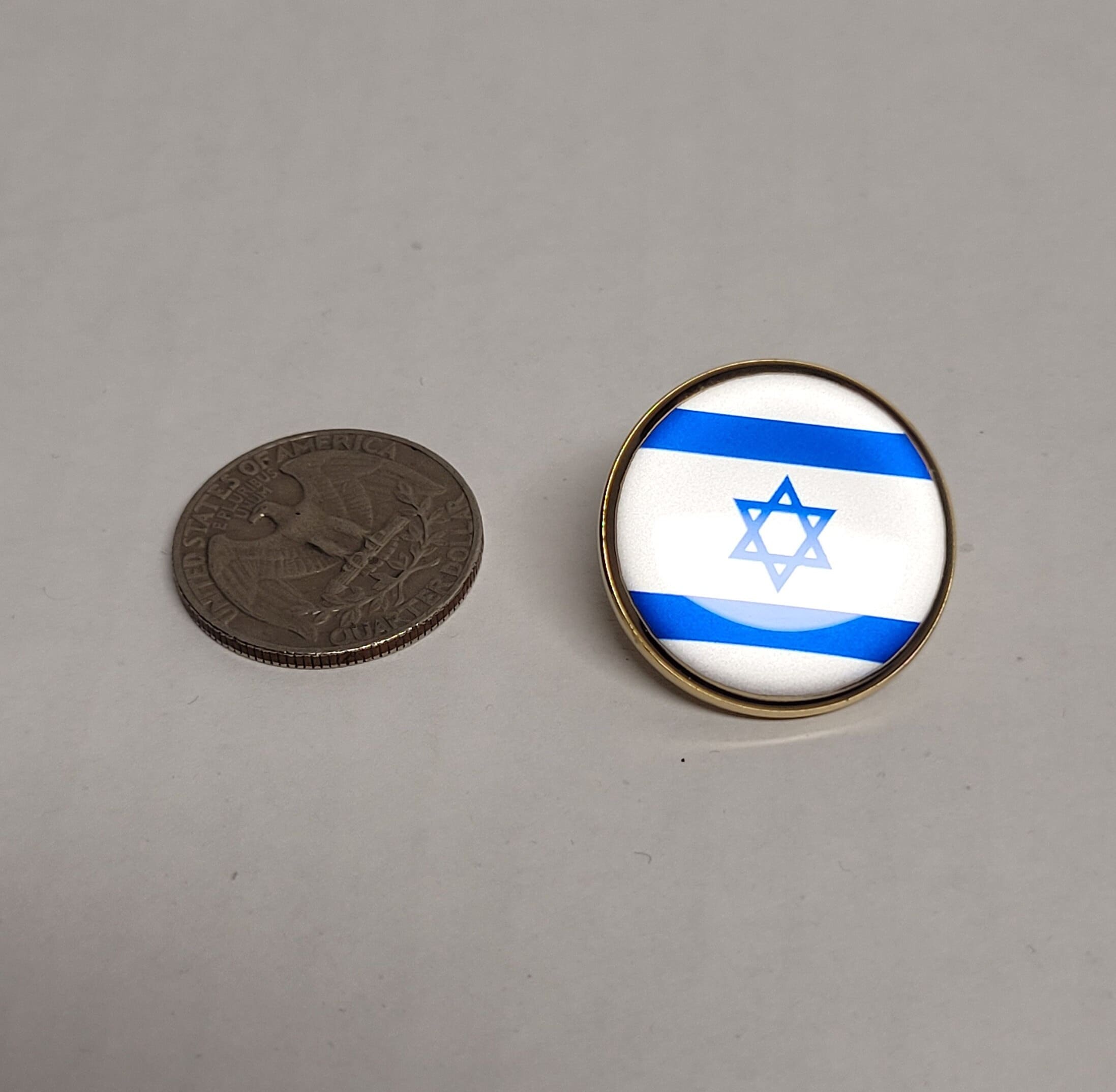 Israel Flag Circle Lapel Pin Etsy