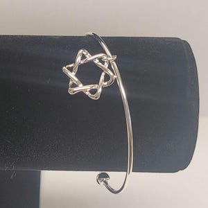 Sterling silver star of David bracelet