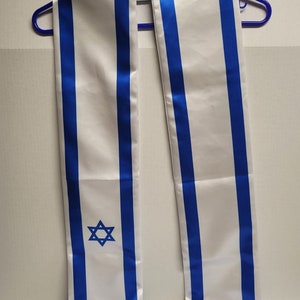 Israel graduation sash 6in x 72in