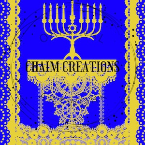 Hanukkah menorah Art populaire juif 18x24in impression numérique