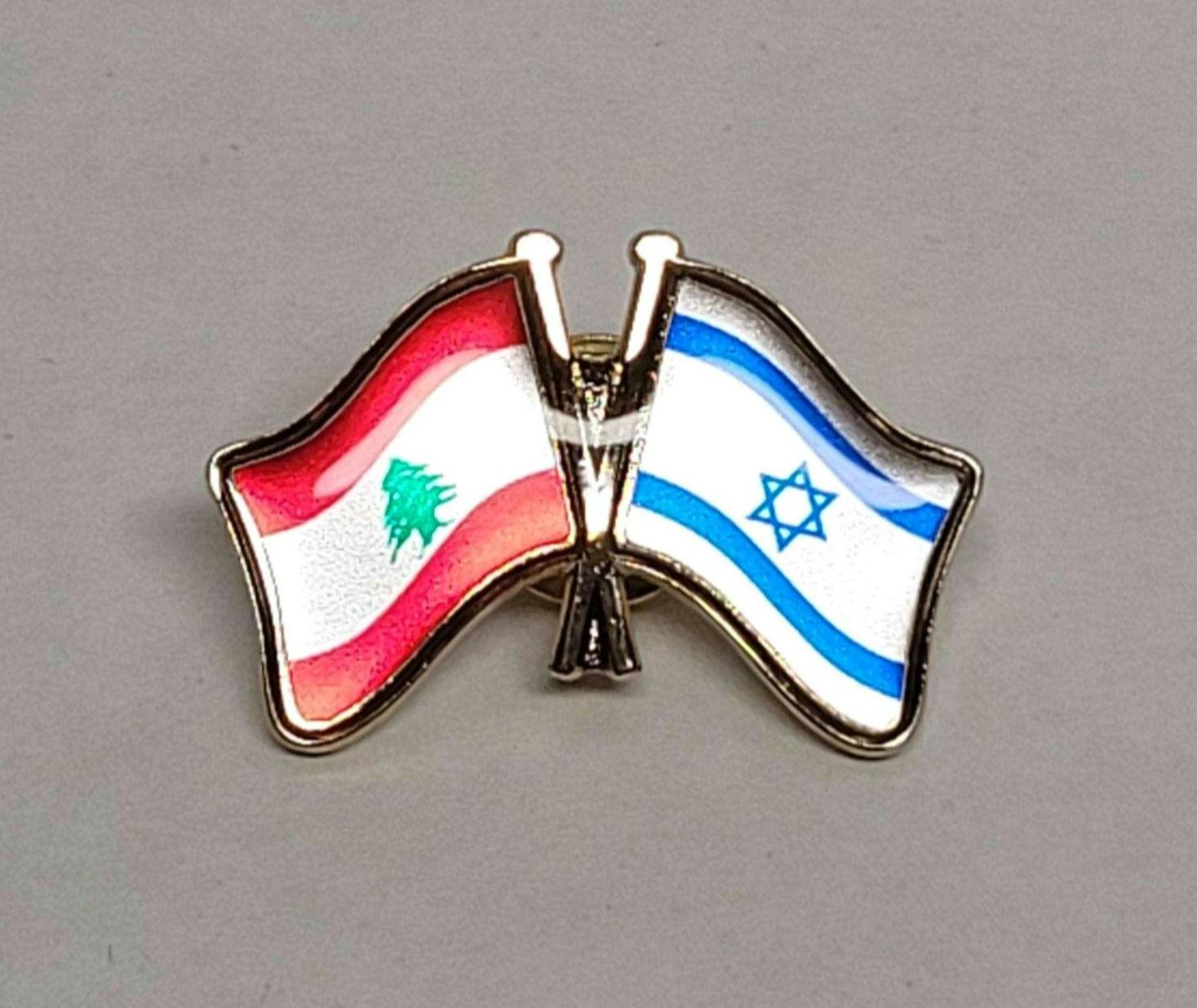 thumbnail image 2 of Black Grunge Lebanon Flag Lapel Pin 2 of 11
