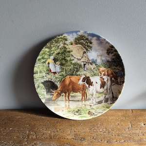 A Cooling Drink Collector Plate Life on the Farm Series by Wedgwood