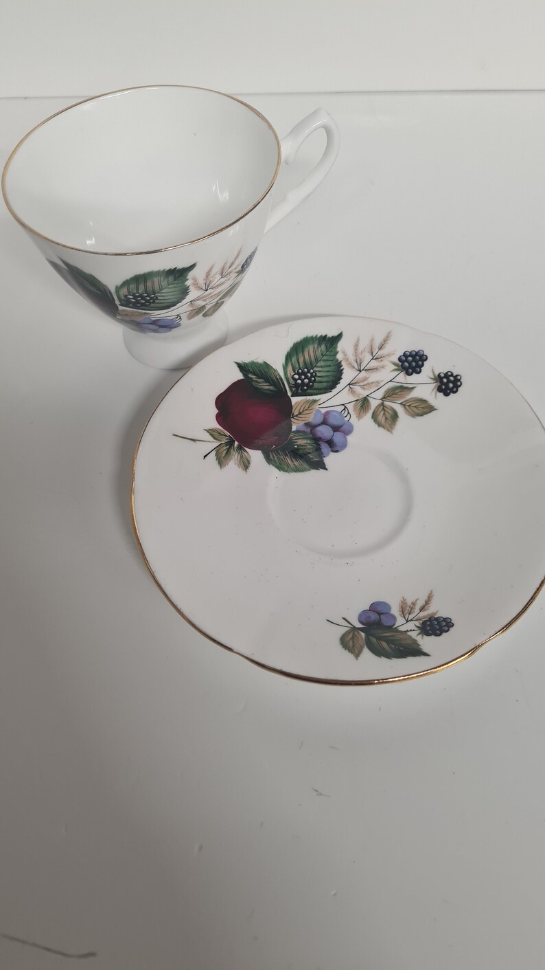 Vintage China Tea Set Cup & Saucer White Floral Design English Etsy