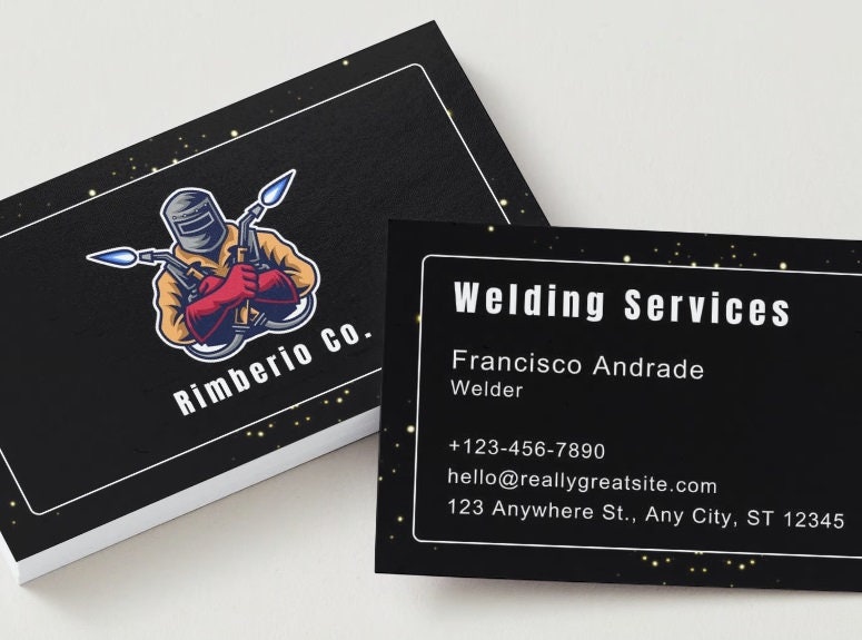 Welding business cards deals