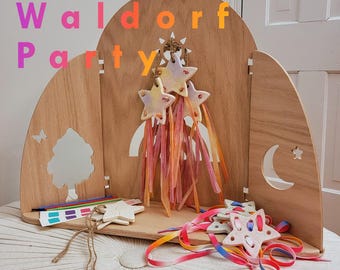 Waldorf Handmade Birthday Star Decoration Ornament, Waldorf Seasonal Table Decor