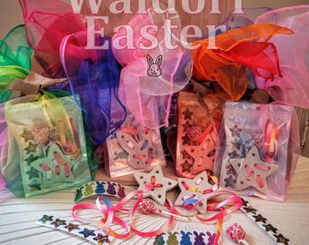 Easter Basket Goody Bags for Toddlers, Easter Party Gifts, Handmade Sensory Toy, Montessori Fine Motor Skills, Easter Gift for Kids Unique
