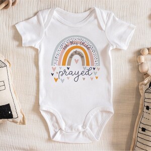 For This Child We Have Prayed, Onesie, 1 Samuel 1:27, Rainbow Baby, Neutral Colors, Rabbit Skins Infant Baby Rib Bodysuit
