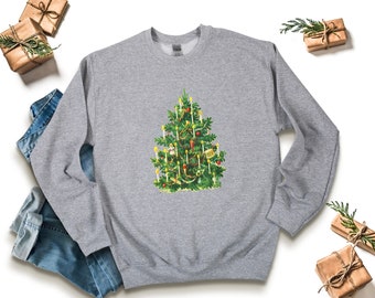 Christmas Tree Sweatshirt, Vintage Sweatshirt, Vintage Christmas Tree, Unisex Heavy Blend Crewneck Sweatshirt, Christian Apparel