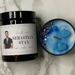 Riecht nach Sebastian Stan Wachs schmilzt und Kerzen | Pop Kultur Geschenke | Promi-Kerzen | Vegane Kerzen