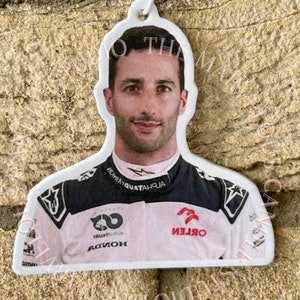 Daniel Ricciardo  Inspired Car Air Freshener | Formula One Birthday Gift Ideas | Funny Novelty Gifts
