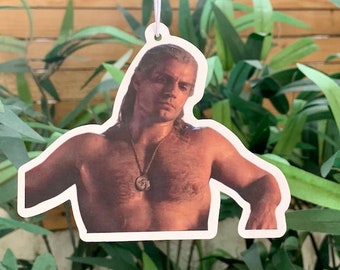 Geralt of Rivia Car Air Freshener |  Forest Rain Scented | Henry Cavill Car Decoration | Funny Novelty Gifts