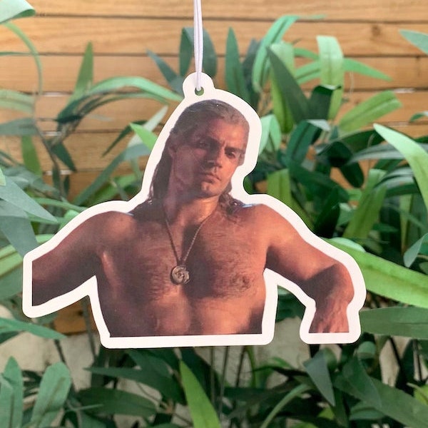 Geralt of Rivia Car Air Freshener |  Forest Rain Scented | Henry Cavill Car Decoration | Funny Novelty Gifts