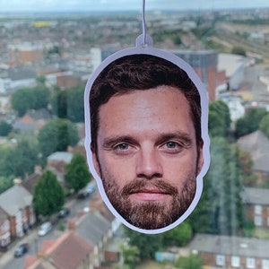 Sebastian Stan Car Air Freshener | Jasmine Scented | Bucky Barnes | Sebastian Stan Gifts | Funny Novelty Gifts