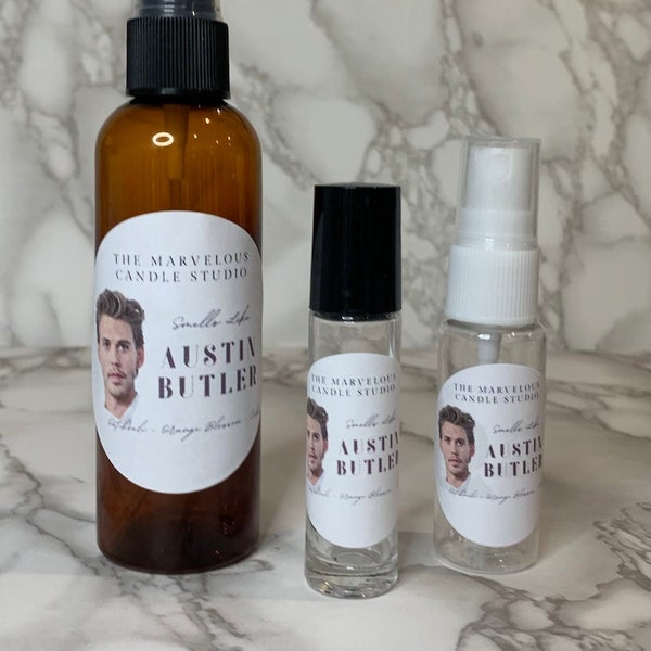 Smells Like Austin Butler Perfume And Room Sprays | Pop Culture Gifts | Celebrity Candles | Funny Novelty Birthday Gift