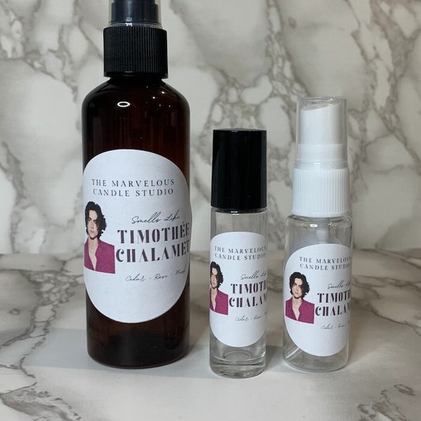 Smells Like Timothée Chalamet Perfume And Room Sprays | Pop Culture Gifts | Celebrity Candles | Funny Novelty Birthday Gift
