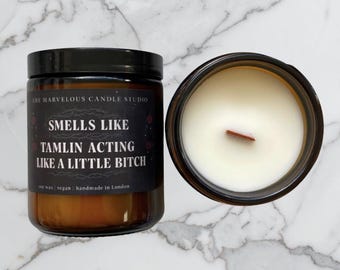 Vela con aroma a Tamlin actuando como una pequeña perra / Vela parodia de ACOTAR para fans / Regalo literario / Sarah J. Maas: Una corte de espinas y rosas